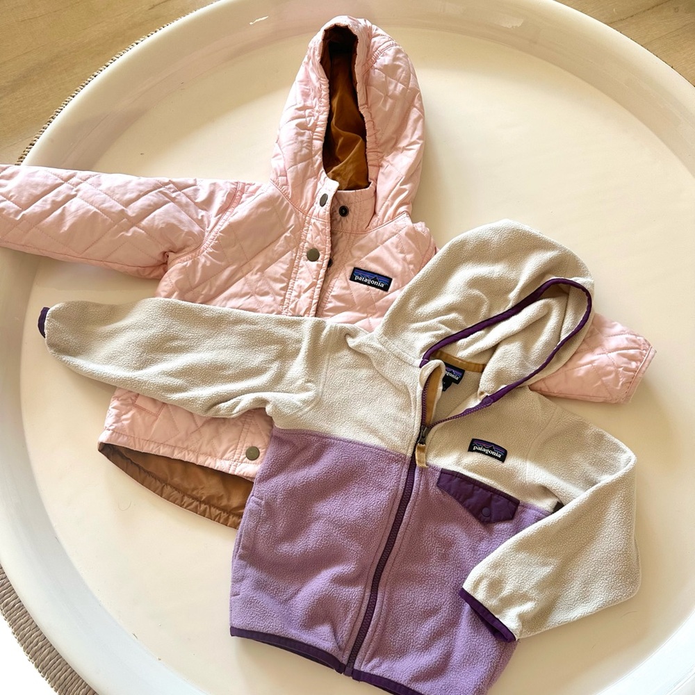 Patagonia kids 2T bundle - fleece and reversible down jacket